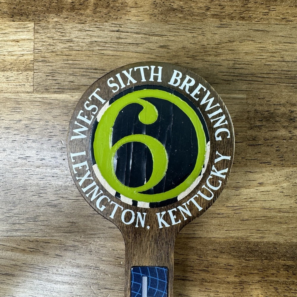 West Sixth Brewing Lazurwave Tap Handle Lexington KY Juicy IPA Wood Draft - Picture 2 of 10